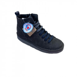 GRUNLAND JUNIOR POLACCHINO STRINGATO IN NABUK gert po 2223 ANTRACITE BLU