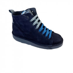 GRUNLAND JUNIOR POLACCHINO STRINGATO IN NABUK gert po 2223 BLU ROYAL