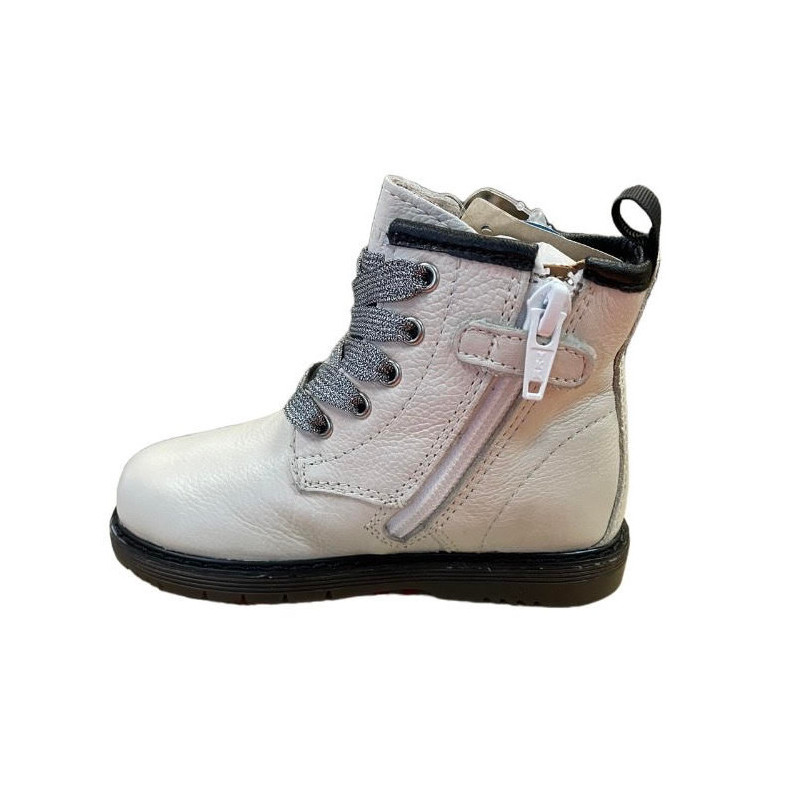 GRUNLAND JUNIOR POLACCHINO BAMBINA in PELLE nill pp0255 GHIACCIO