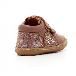 GRUNLAND JUNIOR SCARPA BAMBINA CON STRAPPI IN PELLE spic pp0082 ROSA ANTICO