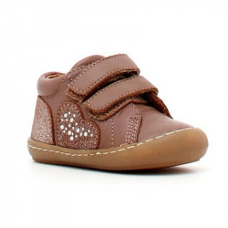 GRUNLAND JUNIOR SCARPA BAMBINA CON STRAPPI IN PELLE spic pp0082 ROSA ANTICO