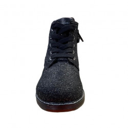 GRUNLAND JUNIOR ANFIBIO BAMBINA  GLITTER CON ZIP LATERALE nill pp0044 NERO